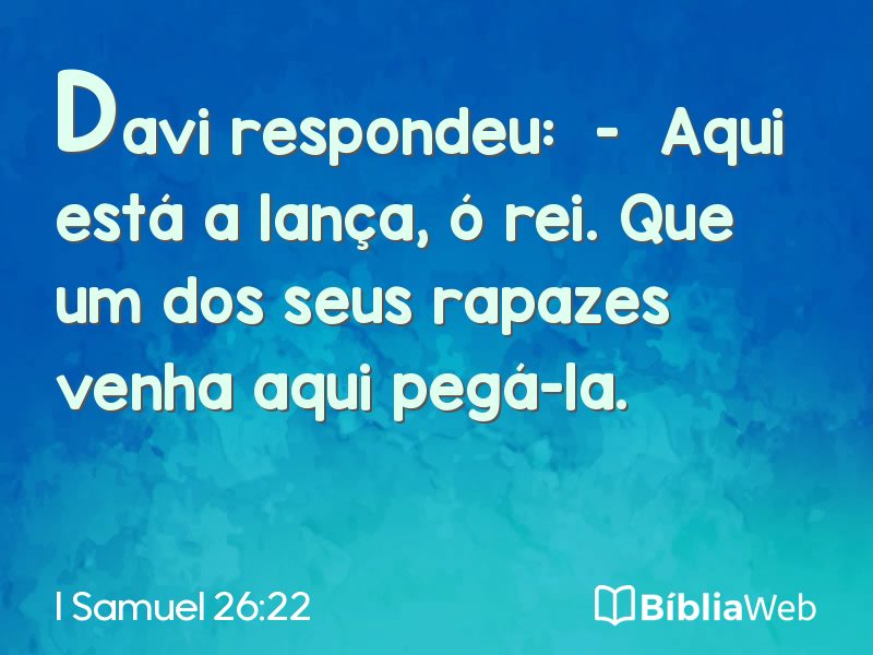 I Samuel 26:22 em imagem para compartilhar