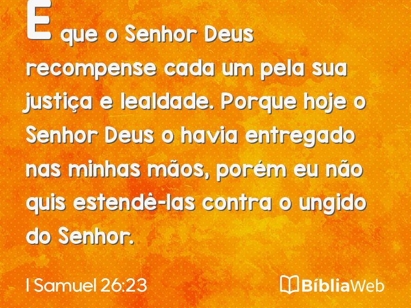 I Samuel 26:23 em imagem para compartilhar
