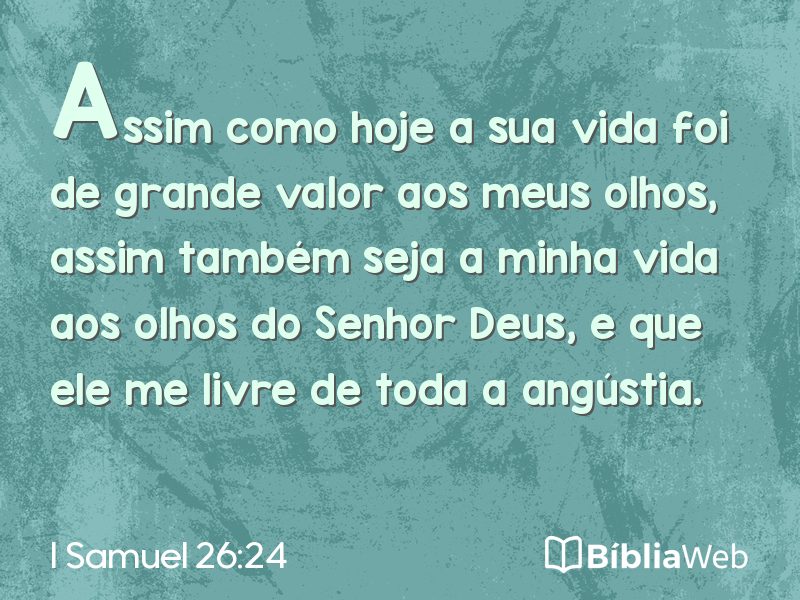I Samuel 26:24 em imagem para compartilhar