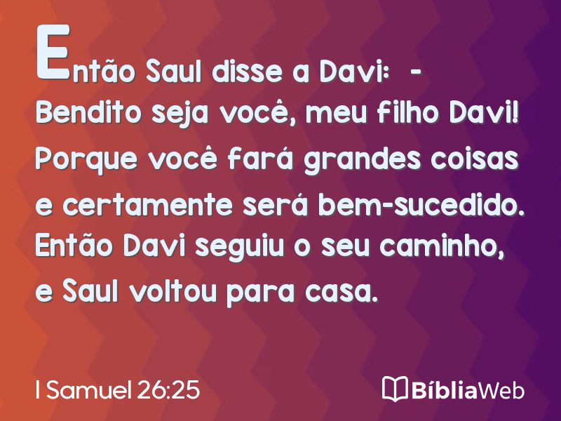 I Samuel 26:25 em imagem para compartilhar