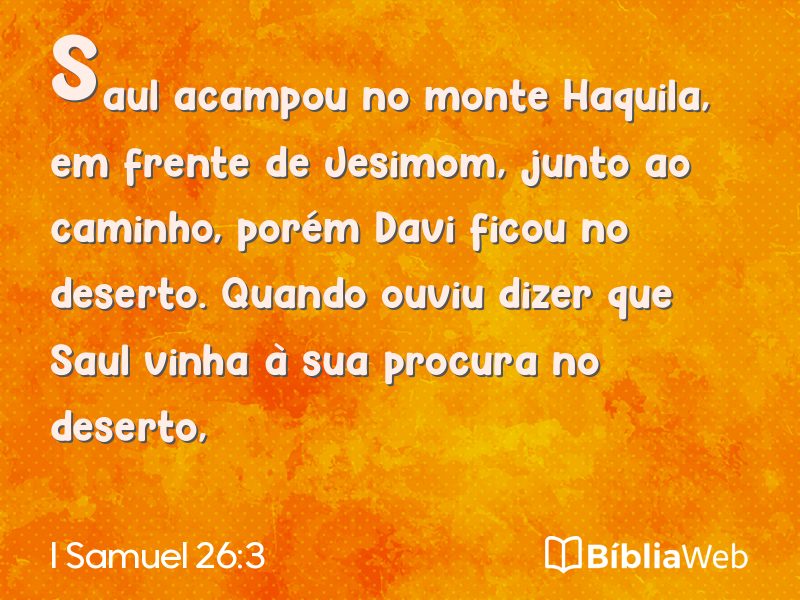 I Samuel 26:3 em imagem para compartilhar