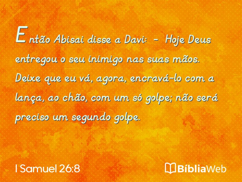 I Samuel 26:8 em imagem para compartilhar