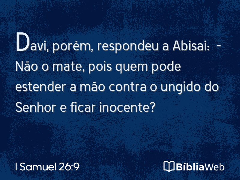 I Samuel 26:9 em imagem para compartilhar