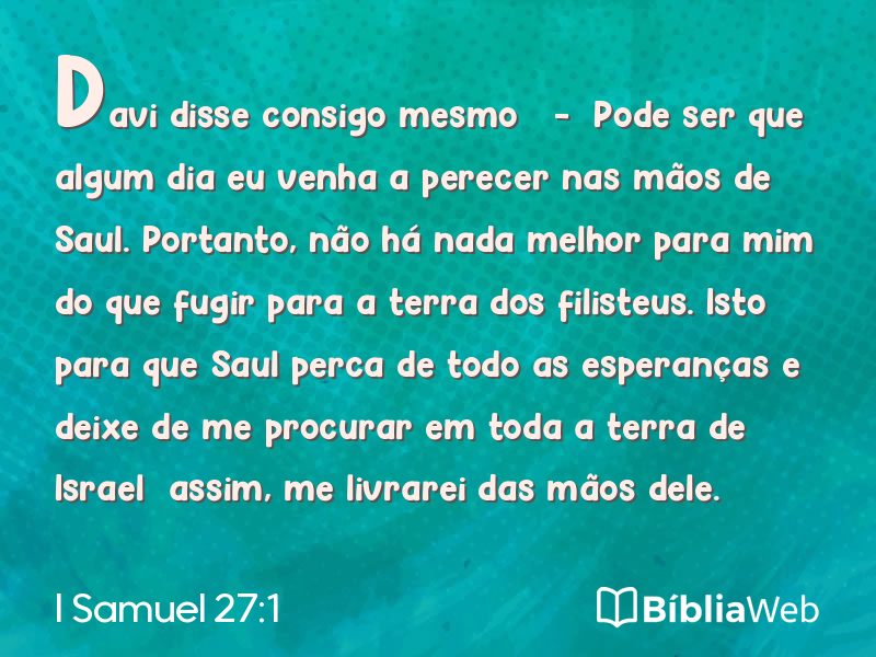 I Samuel 27:1 em imagem para compartilhar