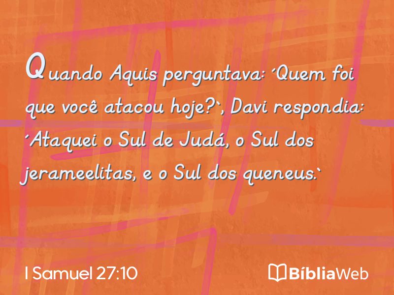 I Samuel 27:10 em imagem para compartilhar