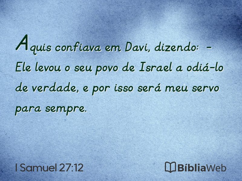 I Samuel 27:12 em imagem para compartilhar