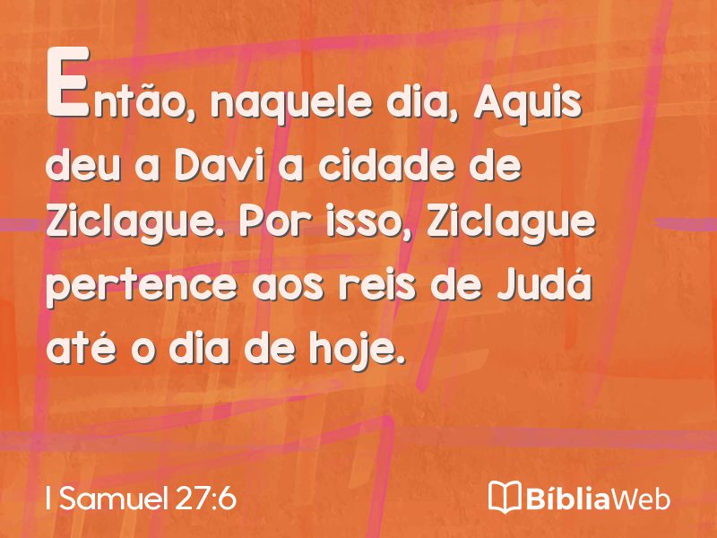 I Samuel 27:6 em imagem para compartilhar