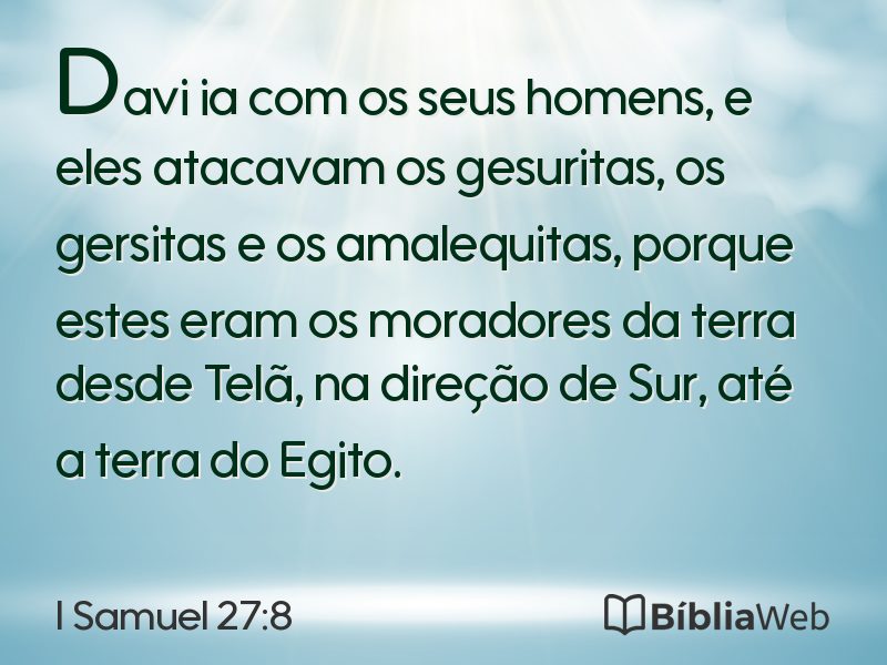 I Samuel 27:8 em imagem para compartilhar