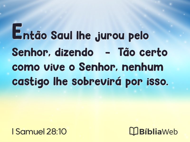 I Samuel 28:10 em imagem para compartilhar