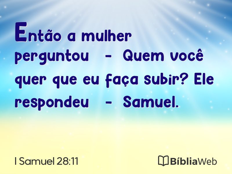 I Samuel 28:11 em imagem para compartilhar