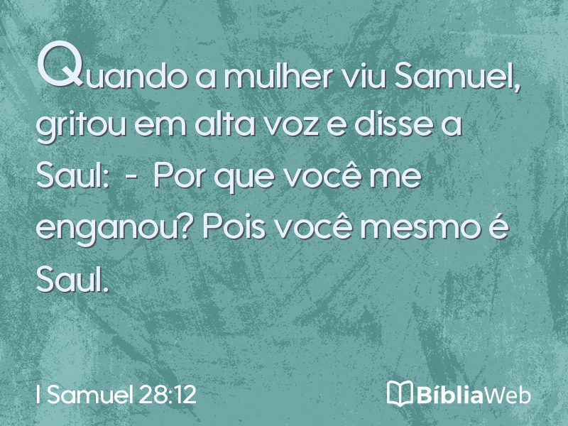 I Samuel 28:12 em imagem para compartilhar