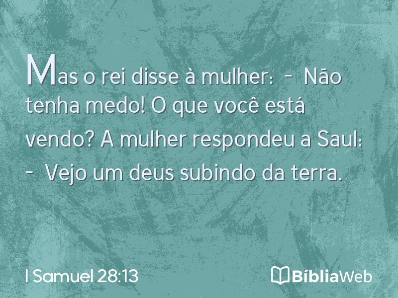 I Samuel 28:13 em imagem para compartilhar