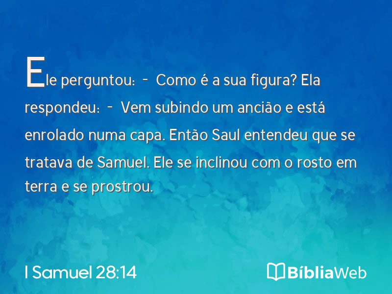 I Samuel 28:14 em imagem para compartilhar