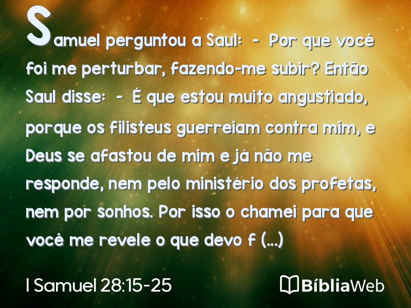 I Samuel 28:15-25 em imagem para compartilhar