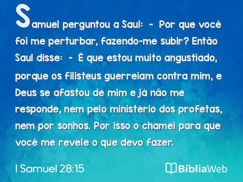 I Samuel 28:15 em imagem para compartilhar