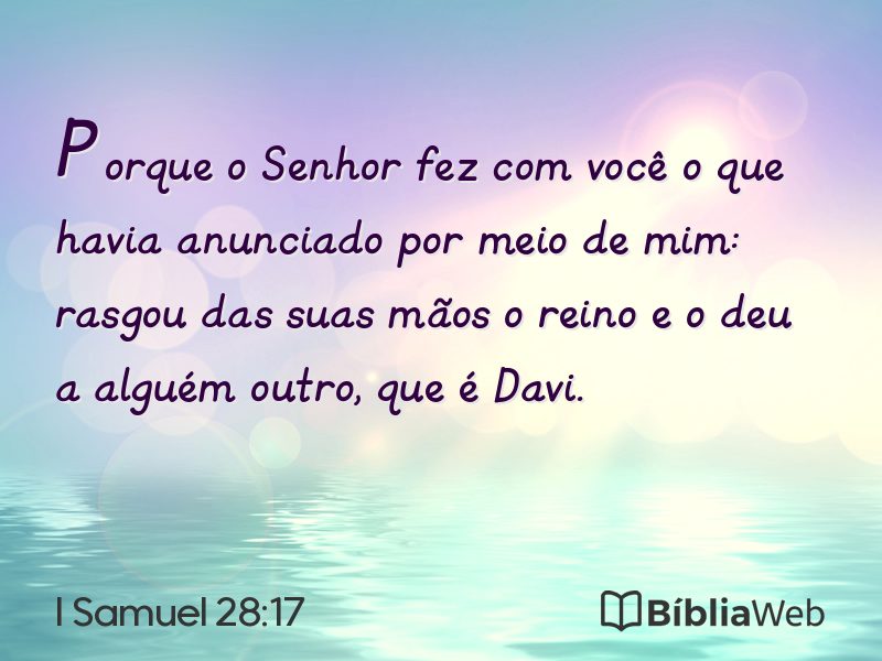 I Samuel 28:17 em imagem para compartilhar