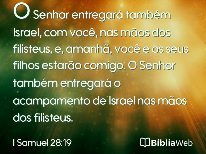 I Samuel 28:19 em imagem para compartilhar