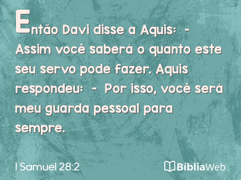 I Samuel 28:2 em imagem para compartilhar