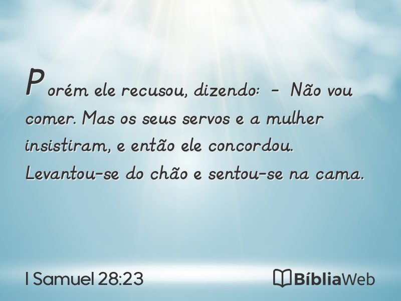 I Samuel 28:23 em imagem para compartilhar