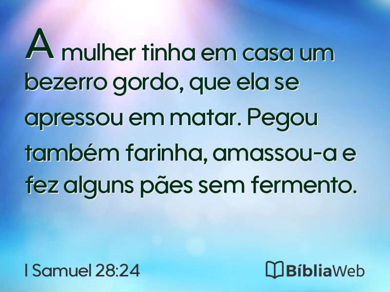 I Samuel 28:24 em imagem para compartilhar