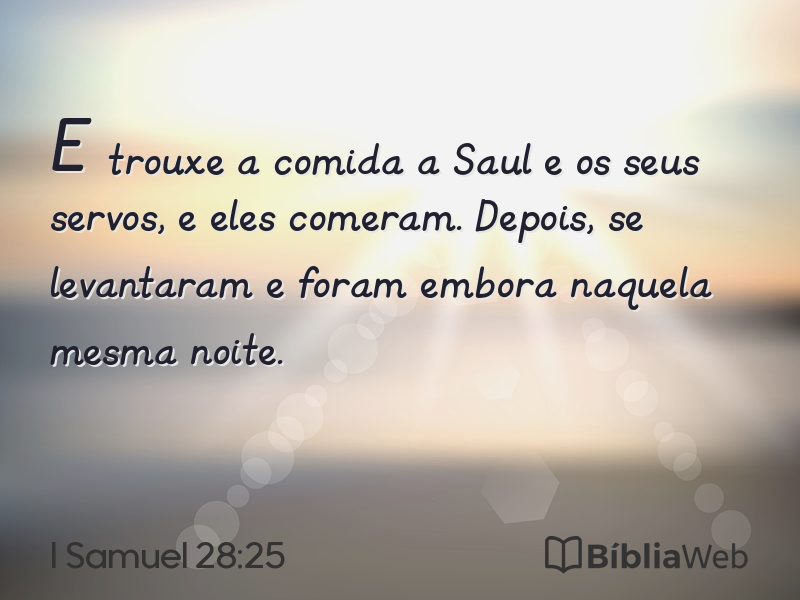 I Samuel 28:25 em imagem para compartilhar