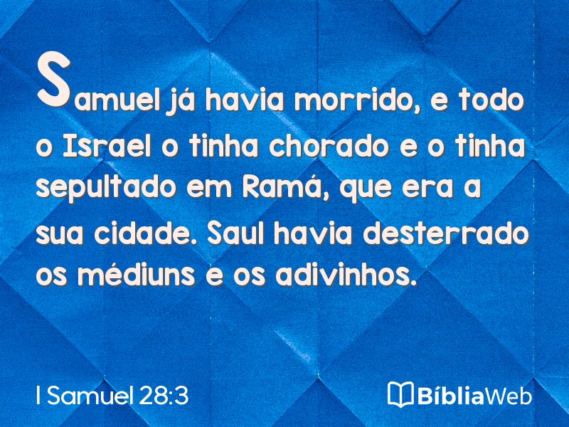 I Samuel 28:3 em imagem para compartilhar