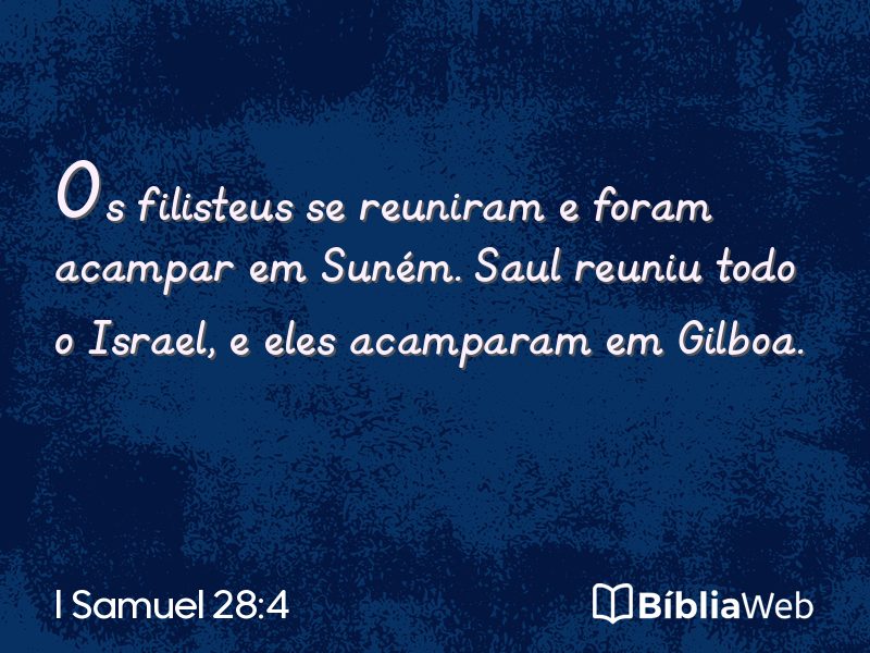 I Samuel 28:4 em imagem para compartilhar
