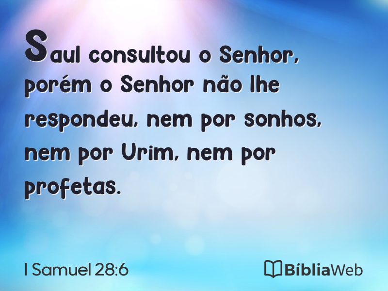 I Samuel 28:6 em imagem para compartilhar
