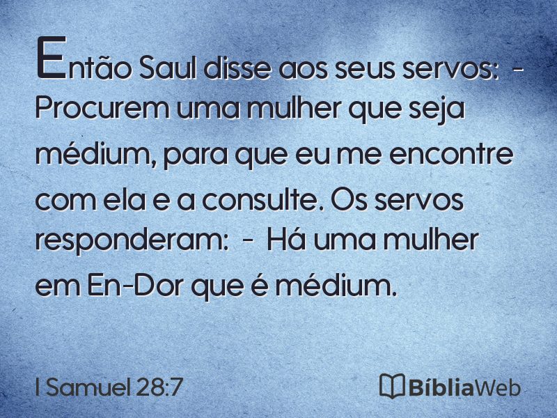 I Samuel 28:7 em imagem para compartilhar