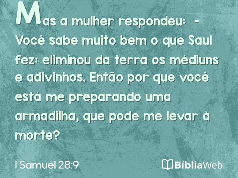 I Samuel 28:9 em imagem para compartilhar