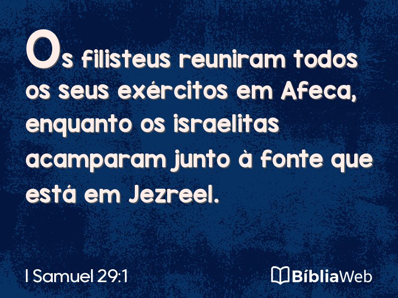 I Samuel 29:1 em imagem para compartilhar