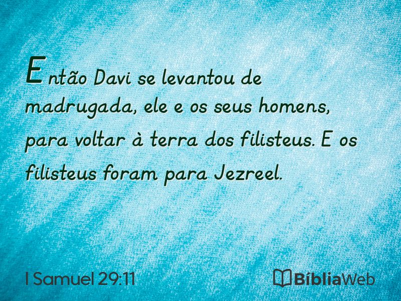 I Samuel 29:11 em imagem para compartilhar