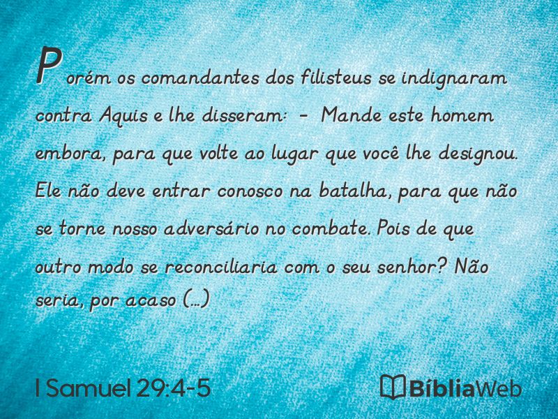 I Samuel 29:4-5 em imagem para compartilhar