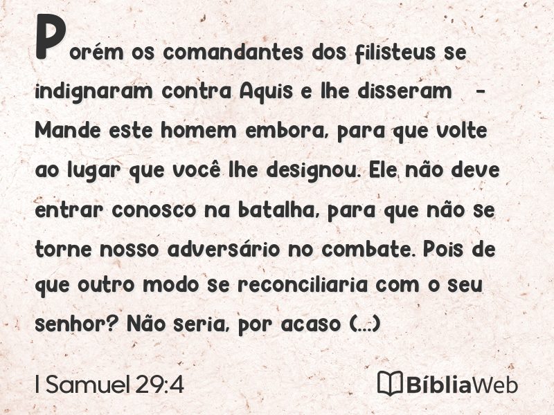 I Samuel 29:4 em imagem para compartilhar