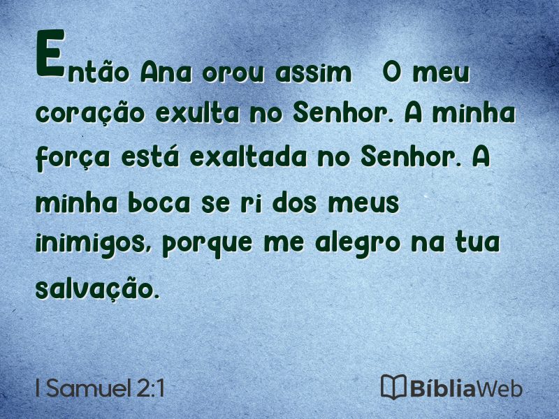 I Samuel 2:1 em imagem para compartilhar