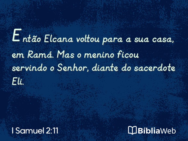 I Samuel 2:11 em imagem para compartilhar