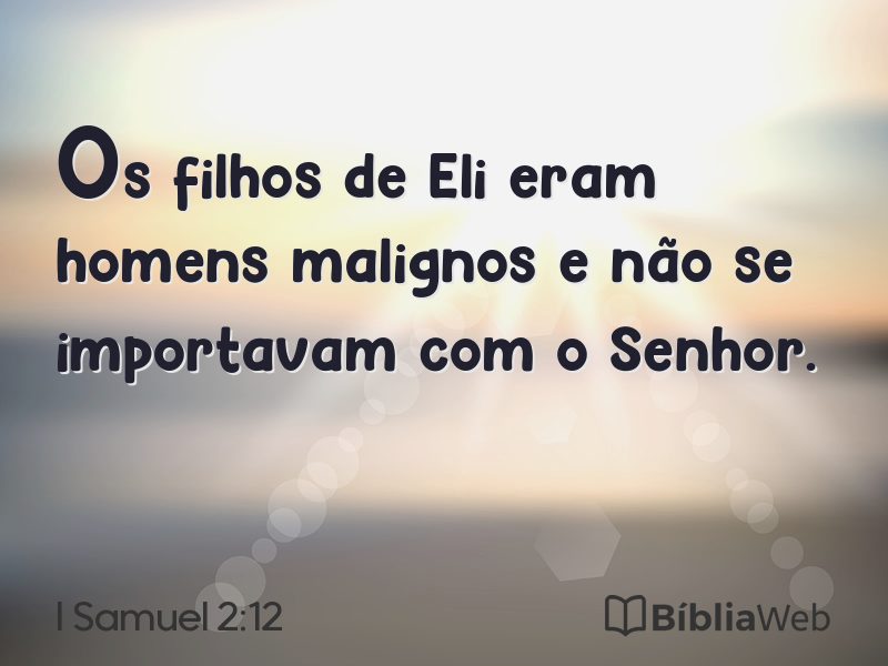 I Samuel 2:12 em imagem para compartilhar