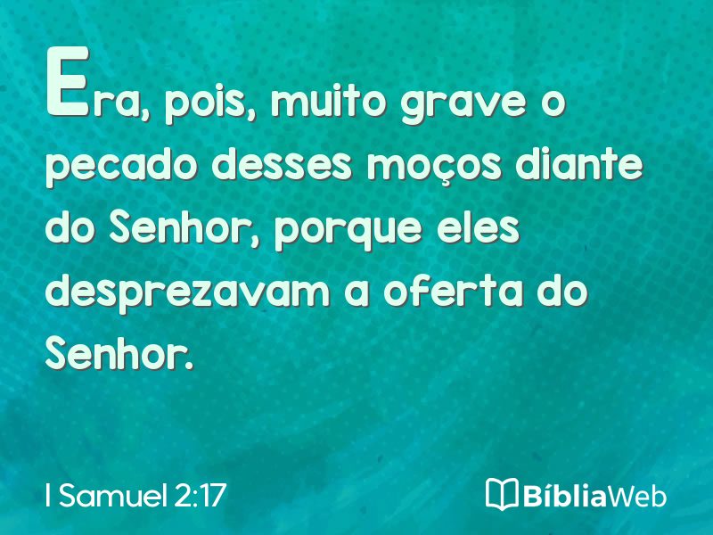 I Samuel 2:17 em imagem para compartilhar