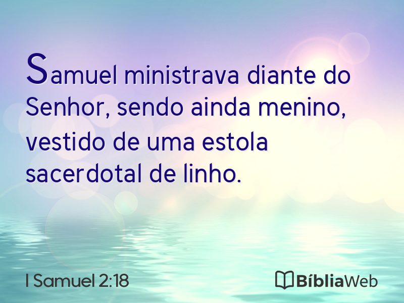 I Samuel 2:18 em imagem para compartilhar