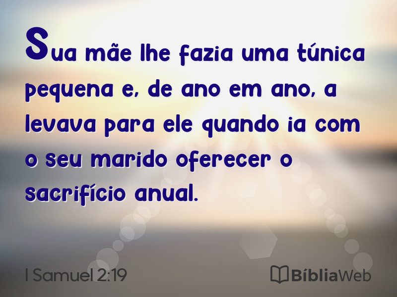 I Samuel 2:19 em imagem para compartilhar