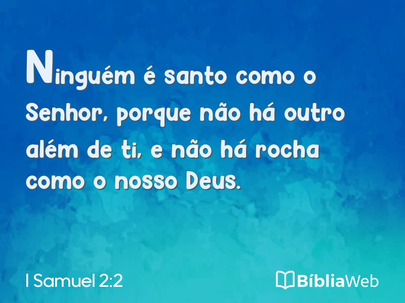 I Samuel 2:2 em imagem para compartilhar