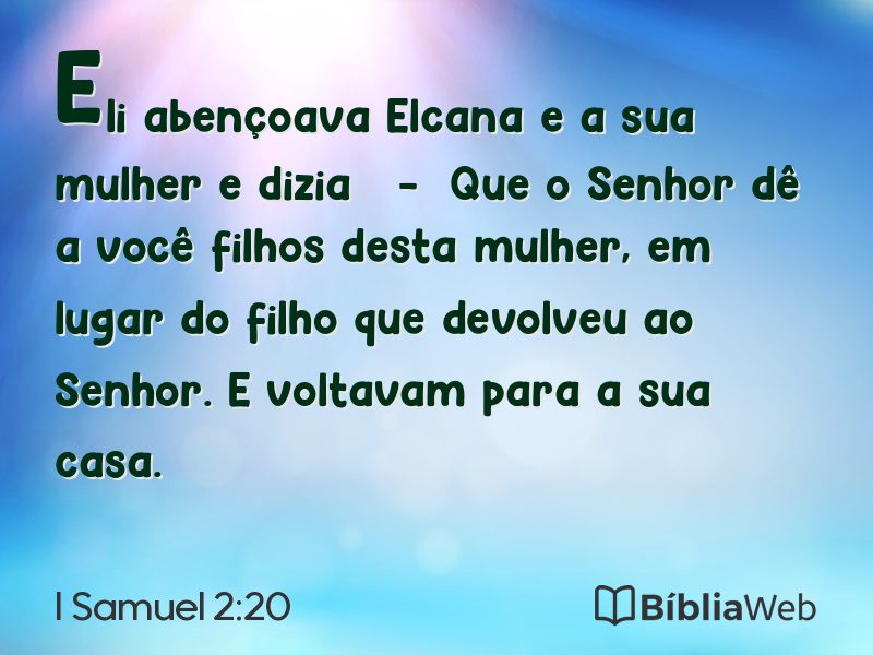 I Samuel 2:20 em imagem para compartilhar