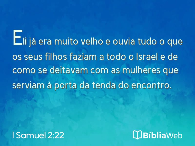 I Samuel 2:22 em imagem para compartilhar
