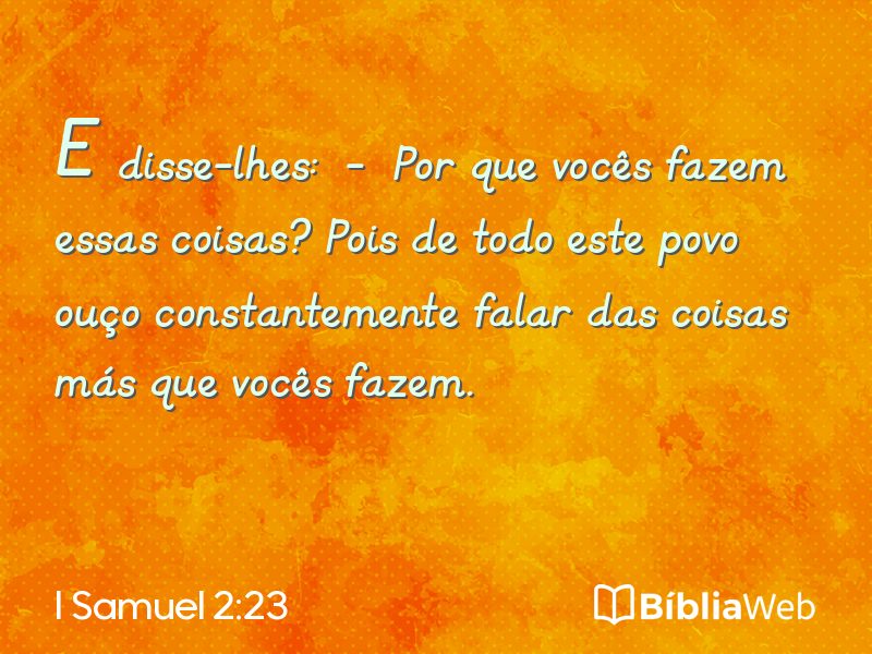 I Samuel 2:23 em imagem para compartilhar