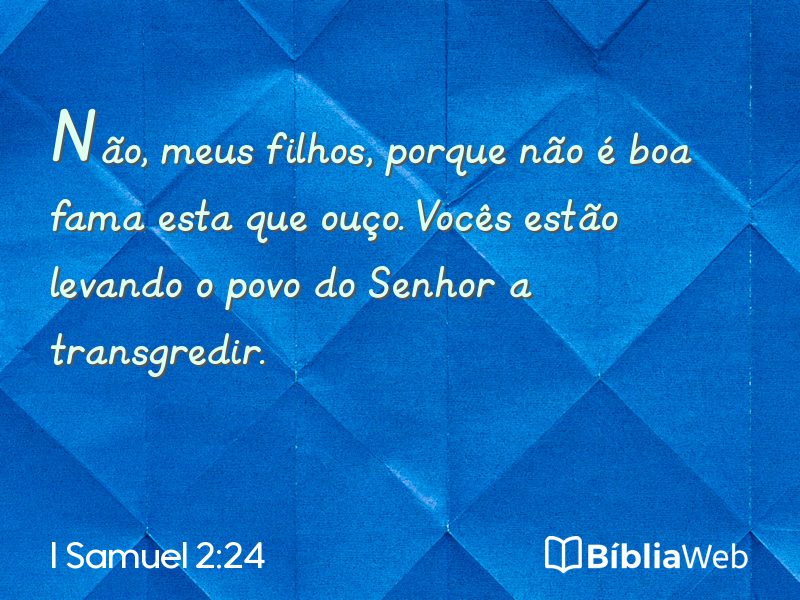 I Samuel 2:24 em imagem para compartilhar