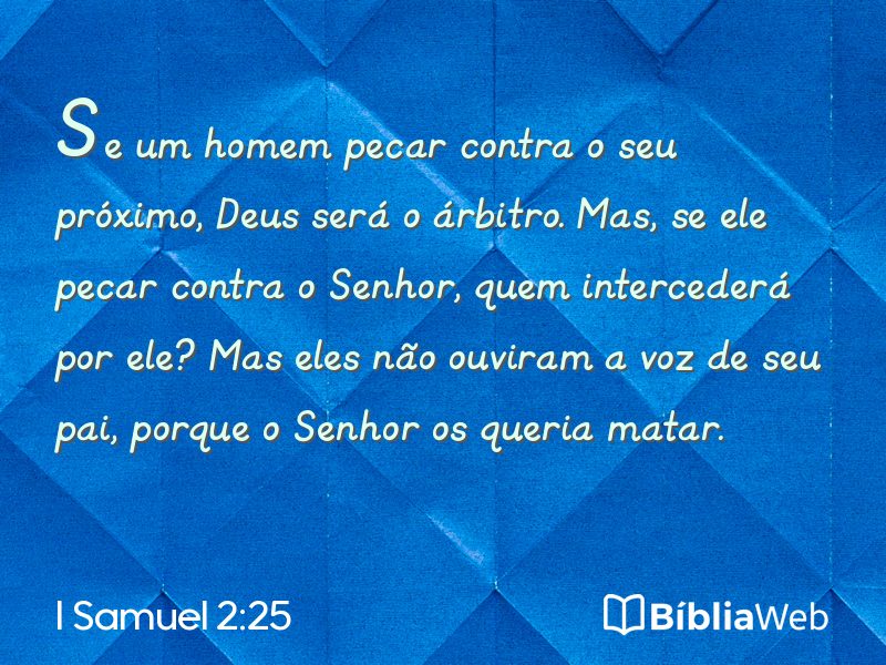 I Samuel 2:25 em imagem para compartilhar