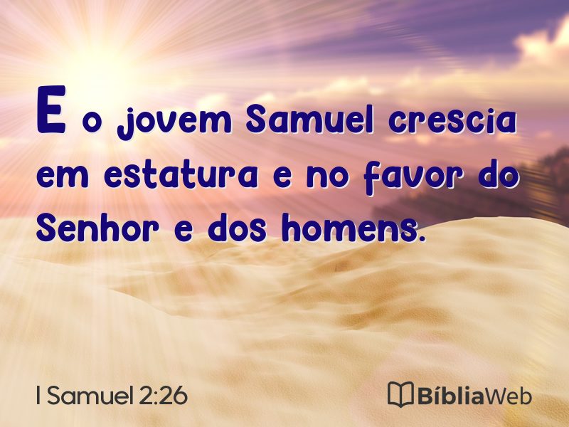 I Samuel 2:26 em imagem para compartilhar
