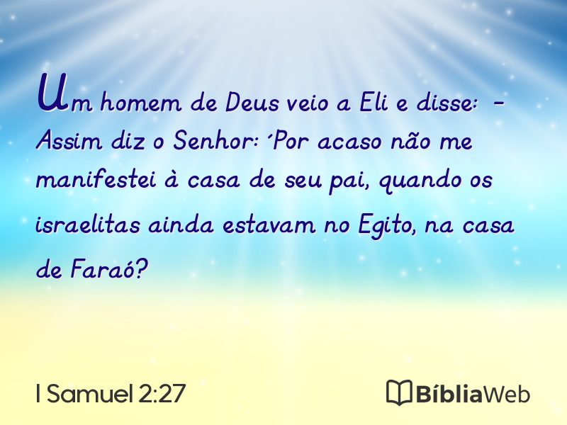 I Samuel 2:27 em imagem para compartilhar