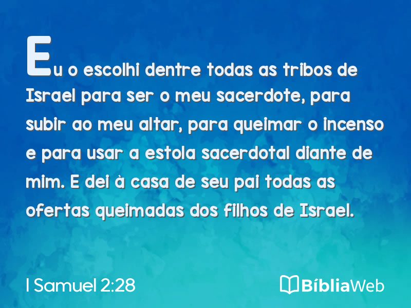 I Samuel 2:28 em imagem para compartilhar