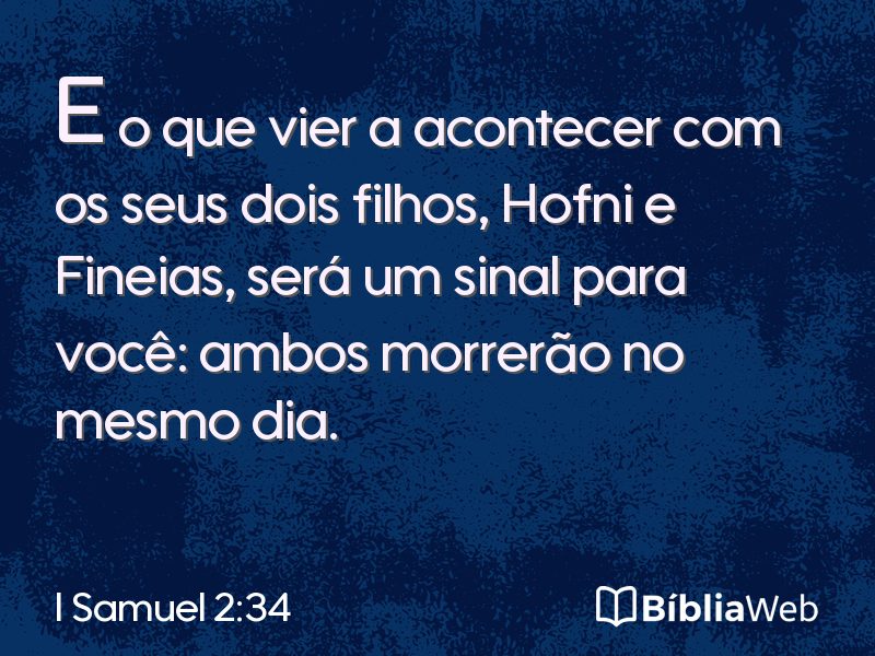 I Samuel 2:34 em imagem para compartilhar